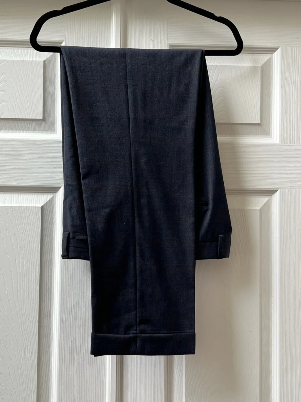 Hart Schaffner Marx Navy Blue and Brown Plaid Mens 2-Piece Suit, 42R